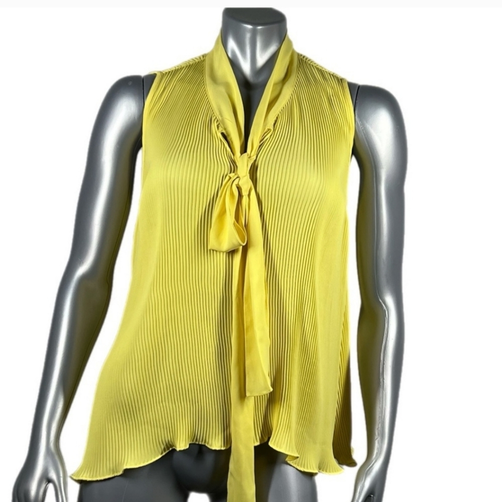 Melissa Paige Yellow Pleated Women's Top PL